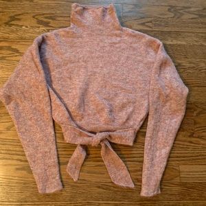 Cropped Aritzia Turtleneck w/ Tie Waist